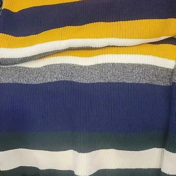 Callahan Tube Dress Knit Strapless Multicolor Striped Midi L - Picture 3 of 9